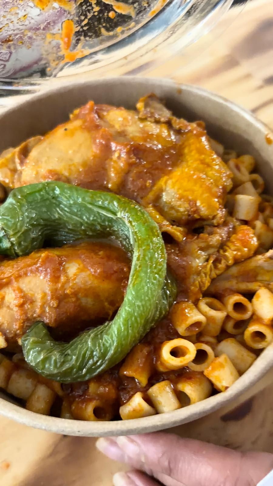 Poulet Glacé aux Pâtes